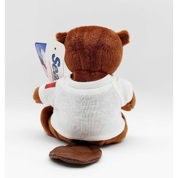 Sears Charity Plush Beaver with T-Shirt 5" Sitting Stuffed Animal Toy Vintage - Picture 3 of 5